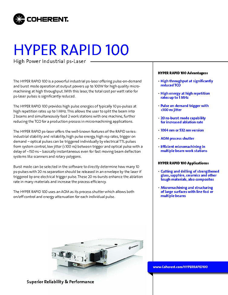 Picosecond Laser, 1064nm, 250µJ