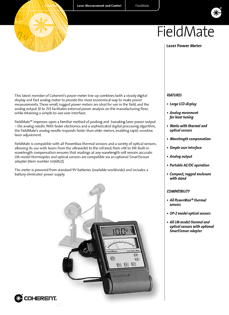 Optical Power Meter, Handheld