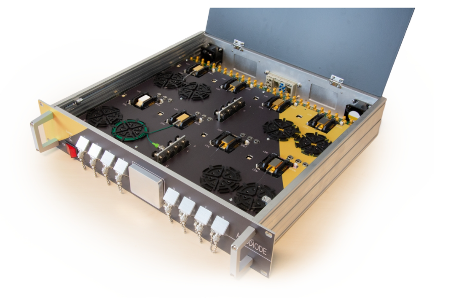 Multi channel laser diode driver for CW or pulsed emission of up to 8 channels