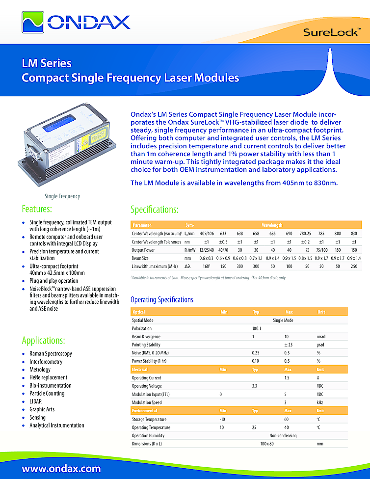 Single Frequency Laser, 150mW