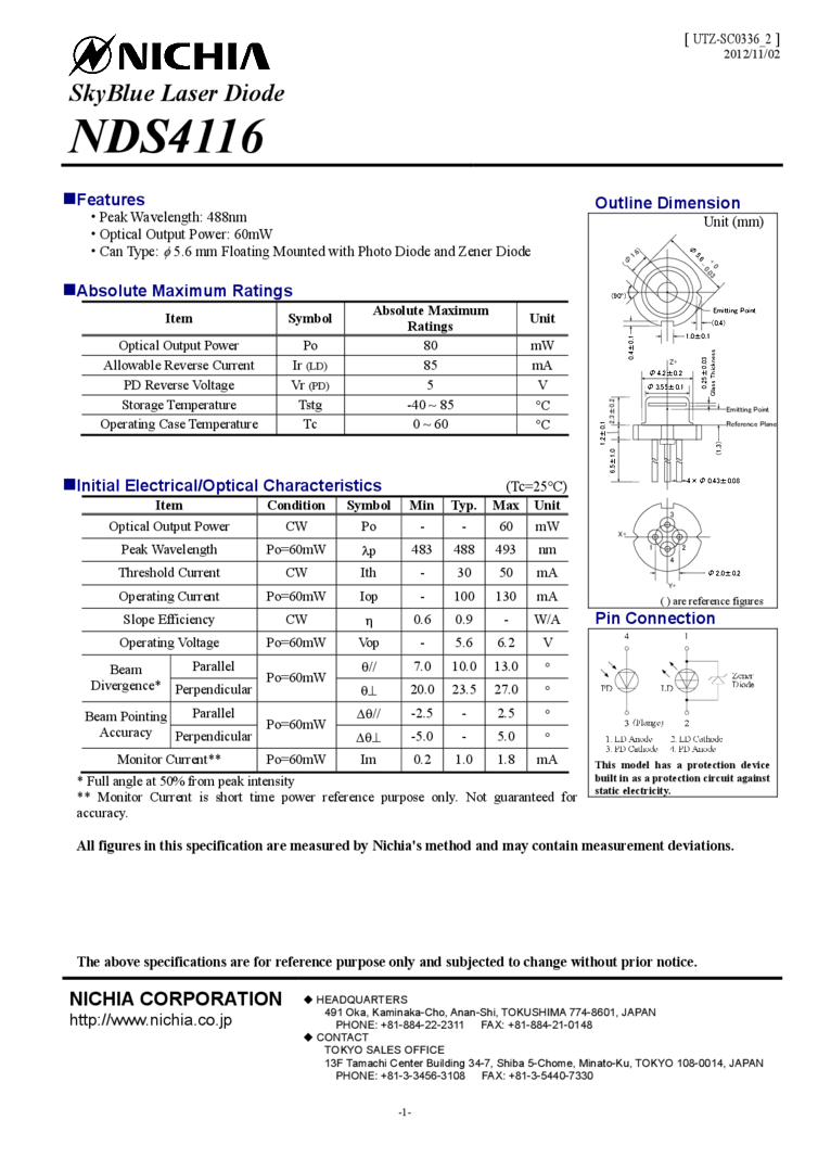 488nm Laser Diode | TO-can