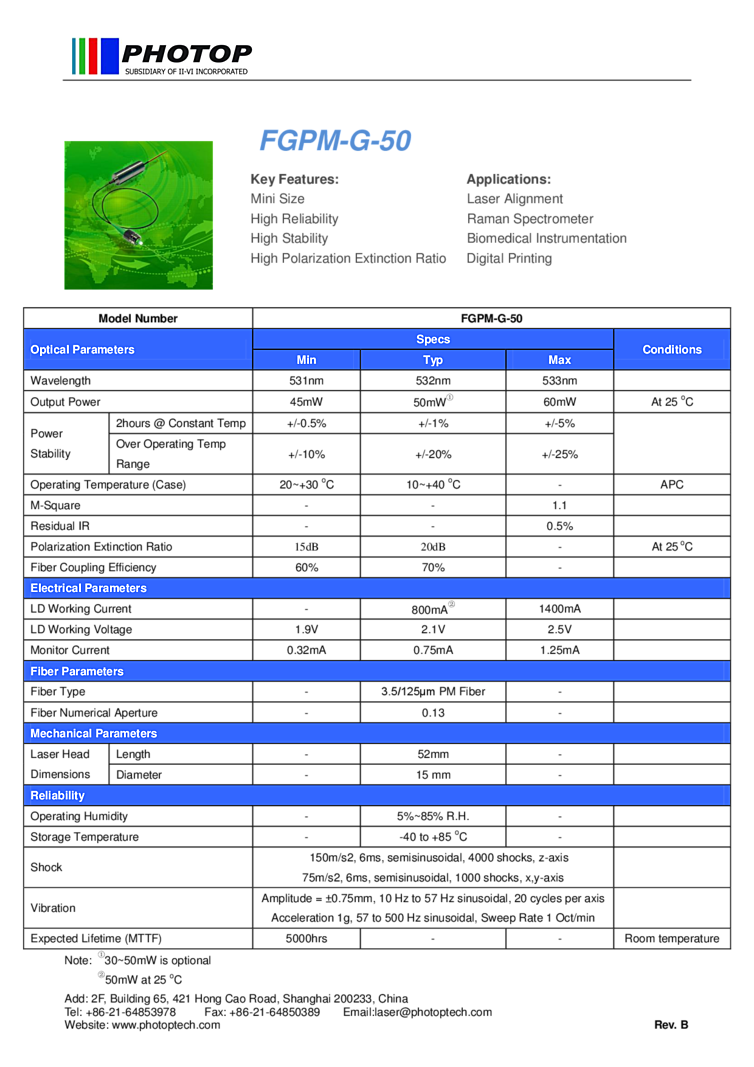 532nm Laser Diode | Fiber Coupled
