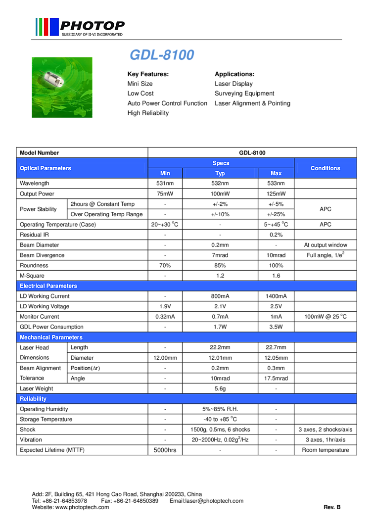 532nm Laser Diode | 100mW