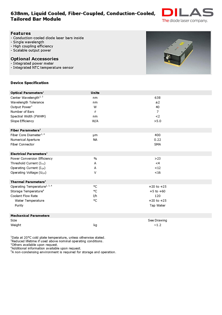638nm High Power Laser | 40W