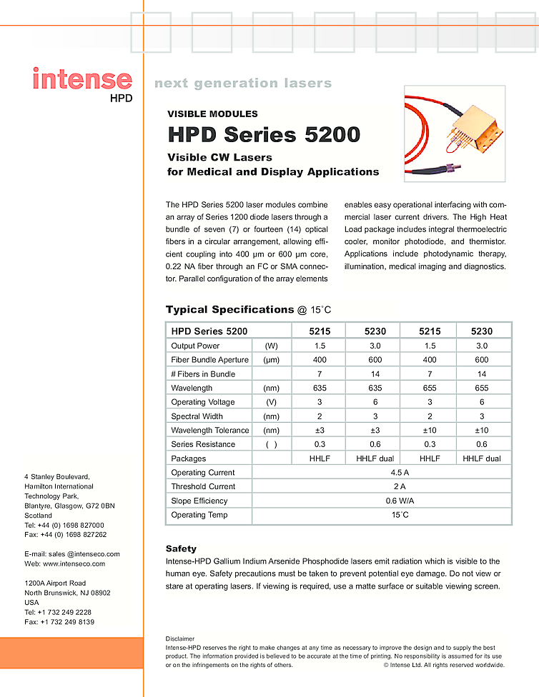655nm High Power Laser Array