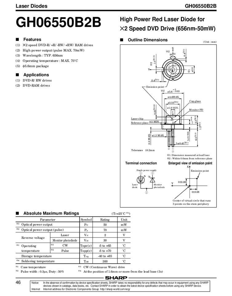 656nm 50mW Diode Laser