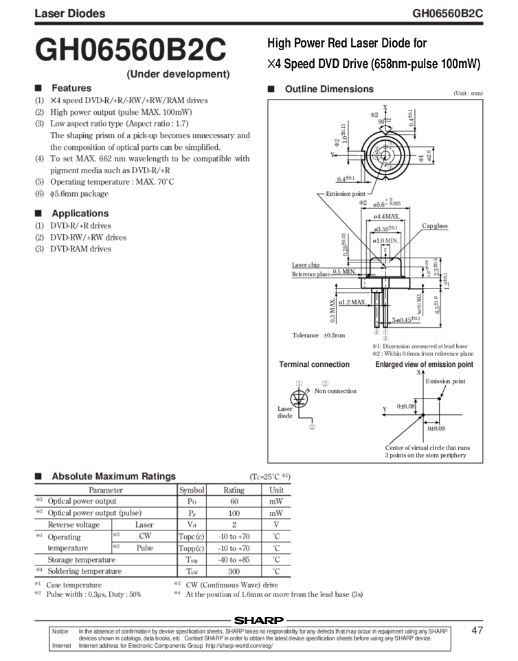 658nm TO-Can 100mW Diode Laser